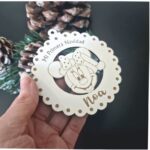 Bola de Madera Mi Primera Navidad Minnie